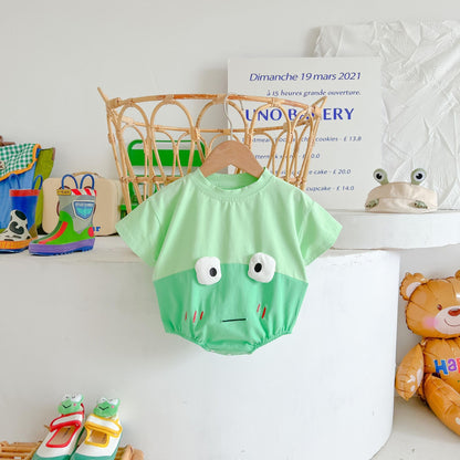 Frog Cotton Triangle Rompers